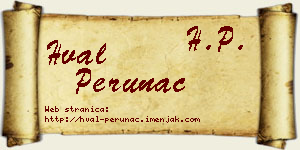 Hval Perunac vizit kartica